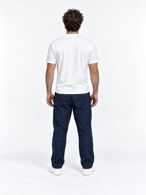 White Mercerised Cotton Fitted T-Shirt