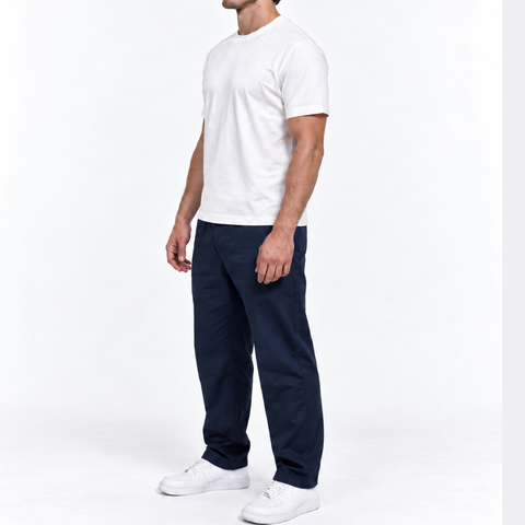 White Mercerised Cotton Fitted T-Shirt