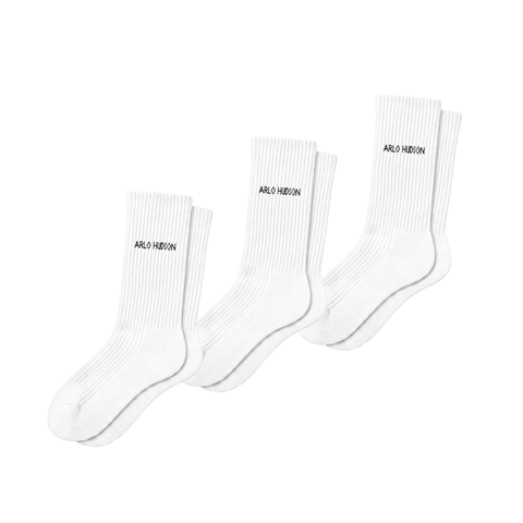3 X Pack White Classic Socks